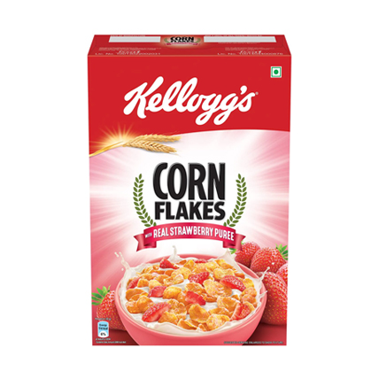 Kelloggs Corn Flakes With Real Strawberry Puree